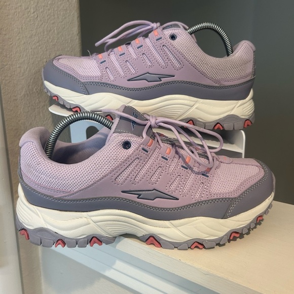 Avia Shoes - AVIA Womens Purple Gray White Athletic Running Walking WWAV21ES043 Shoes 10